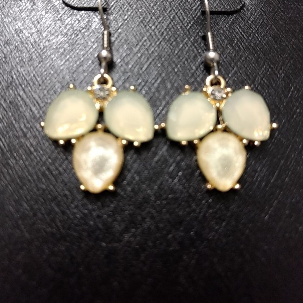 Ballet dangling secret paw print earrings